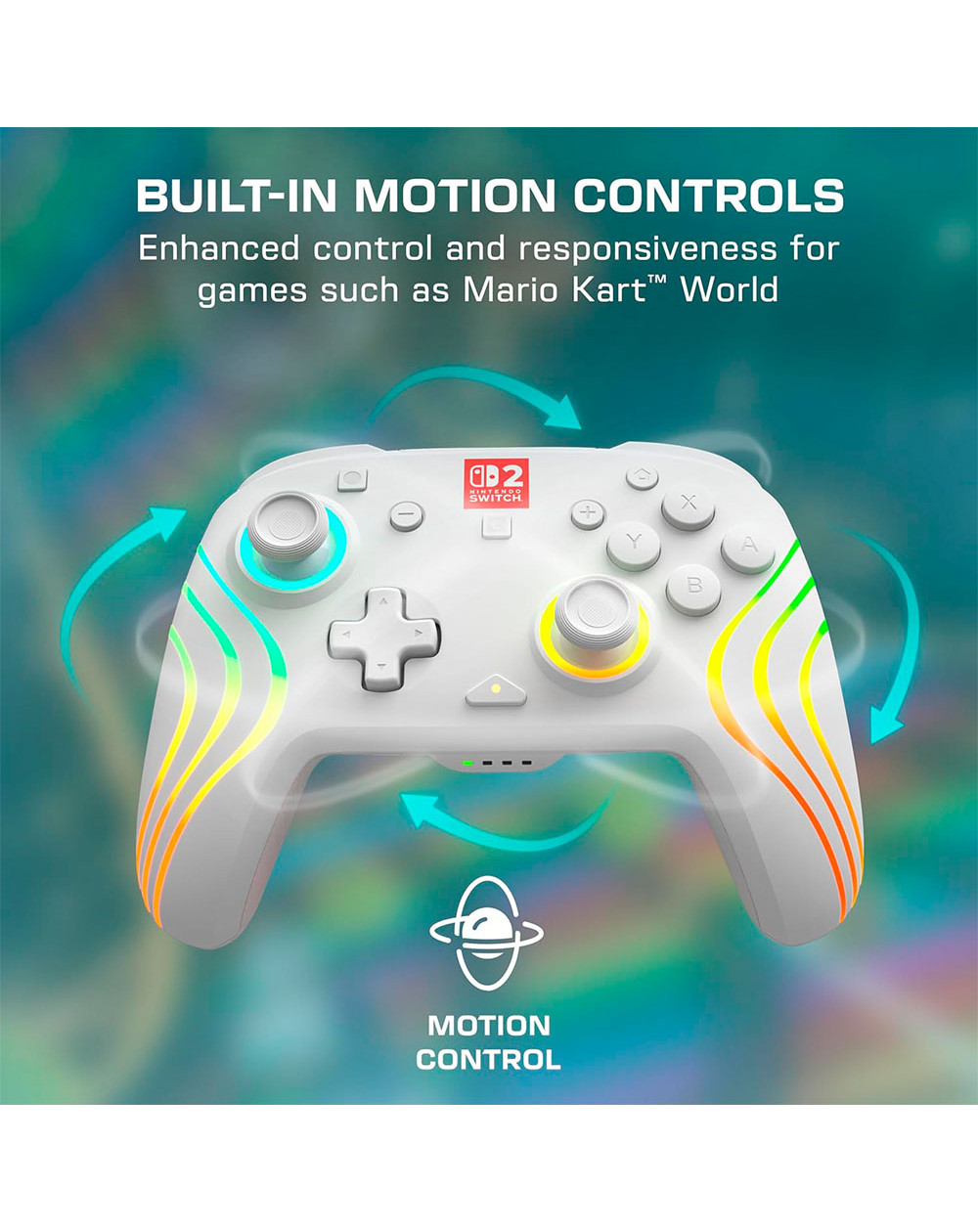 Turtle Beach Control Inalámbrico Afterglow Wave RGB Blanco Nintendo Switch 2