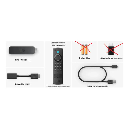 Amazon Fire Tv Stick Hd Streaming Media Player 8gb Color Negro Con Adaptador 110/220 Volts De Voz