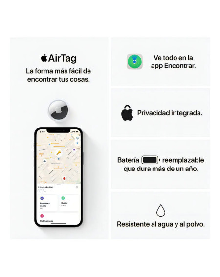 Airtag Apple 1u Color Blanco