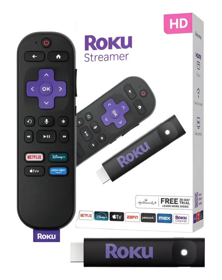 Roku 3840s2 Streaming Stick Hd Con Control Remoto Por Voz Negro De Voz