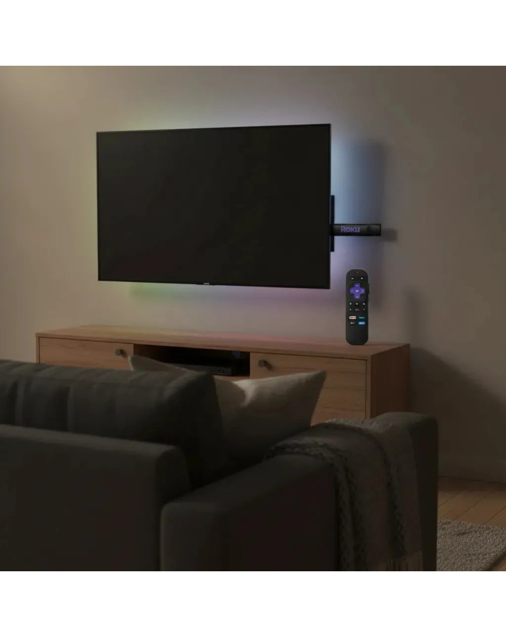Roku 3840s2 Streaming Stick Hd Con Control Remoto Por Voz Negro De Voz