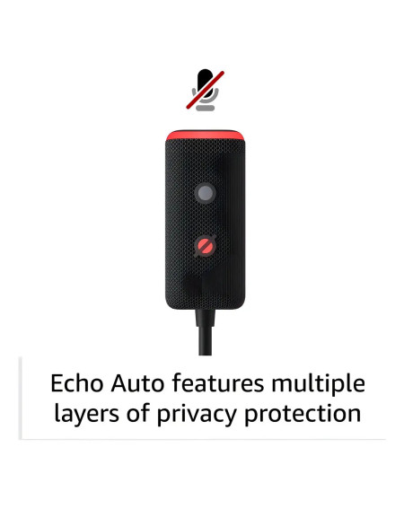 Amazon Echo Auto (2nd Gen) Con Asistente Virtual Alexa Color Negro