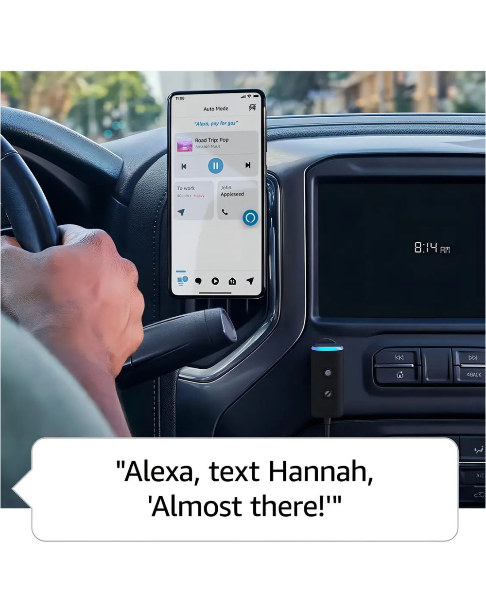 Amazon Echo Auto (2nd Gen) Con Asistente Virtual Alexa Color Negro