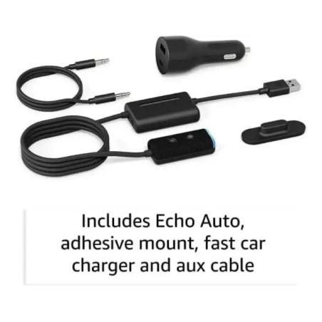 Amazon Echo Auto (2nd Gen) Con Asistente Virtual Alexa Color Negro