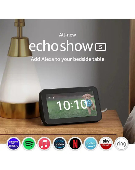 Amazon Echo Show 5 2nd Gen Kids Con Asistente Virtual Alexa, Pantalla Integrada De 5.5  Color Camaleón