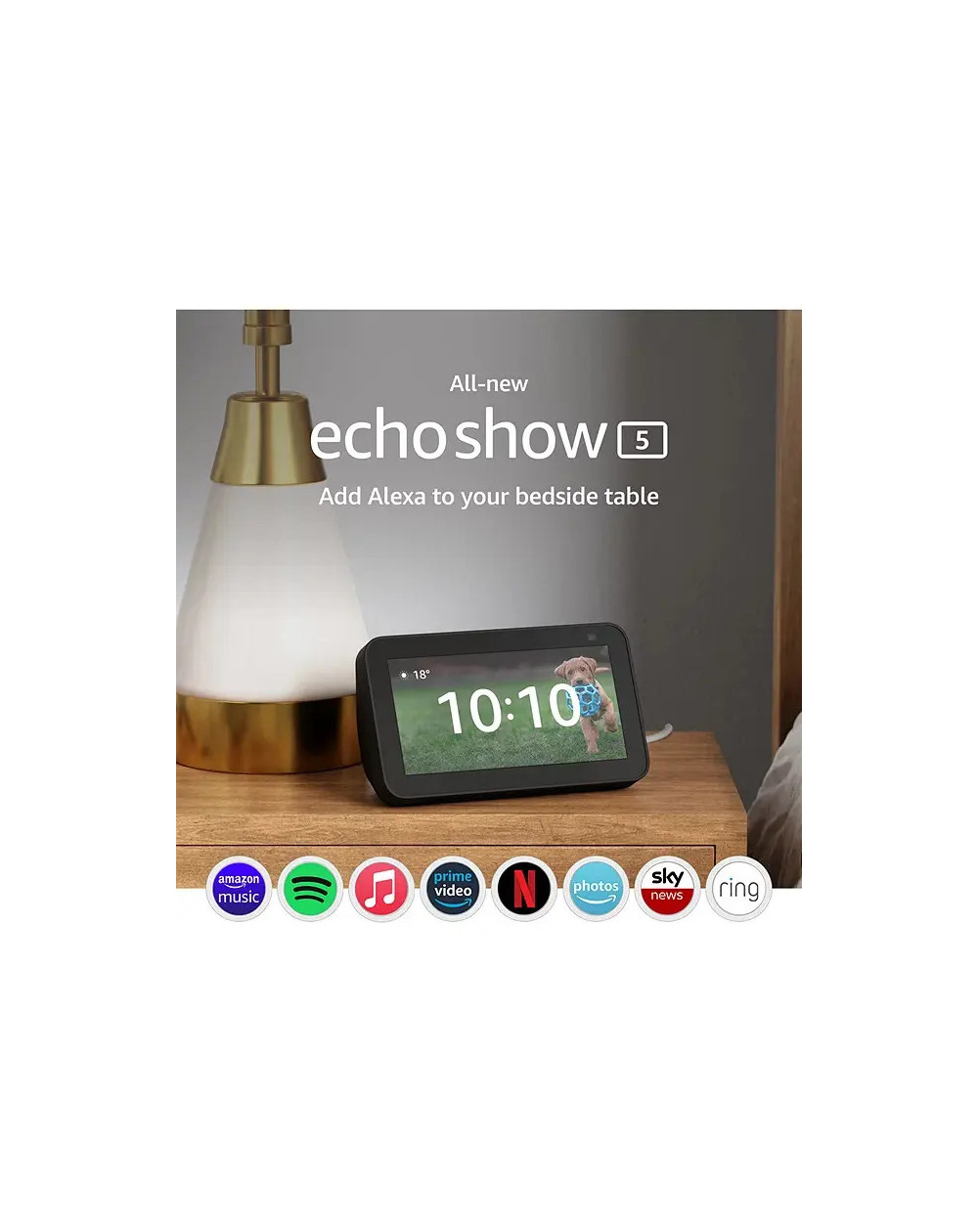 Amazon Echo Show 5 2nd Gen Kids Con Asistente Virtual Alexa, Pantalla Integrada De 5.5  Color Camaleón