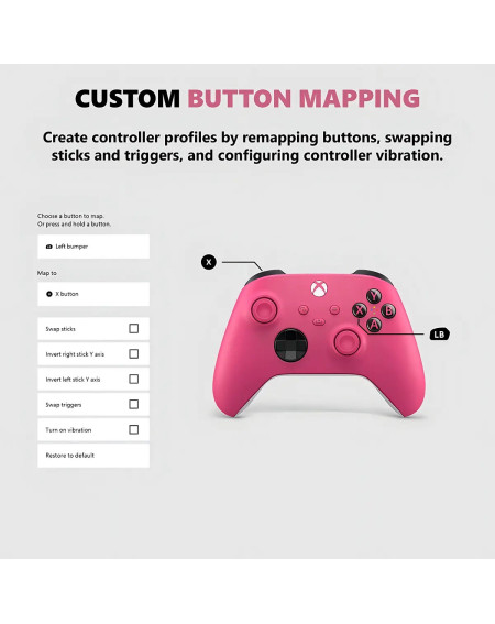 Control Inalámbrico Microsoft Xbox Deep Pink Rosa