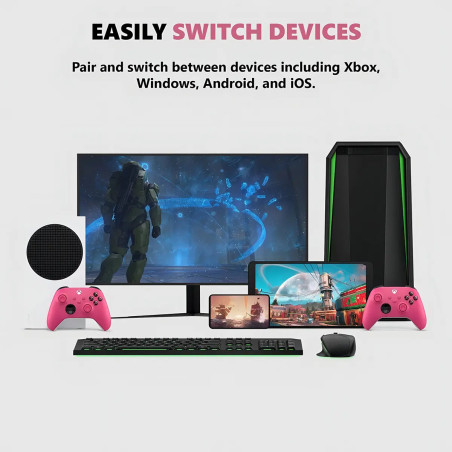 Control Inalámbrico Microsoft Xbox Deep Pink Rosa