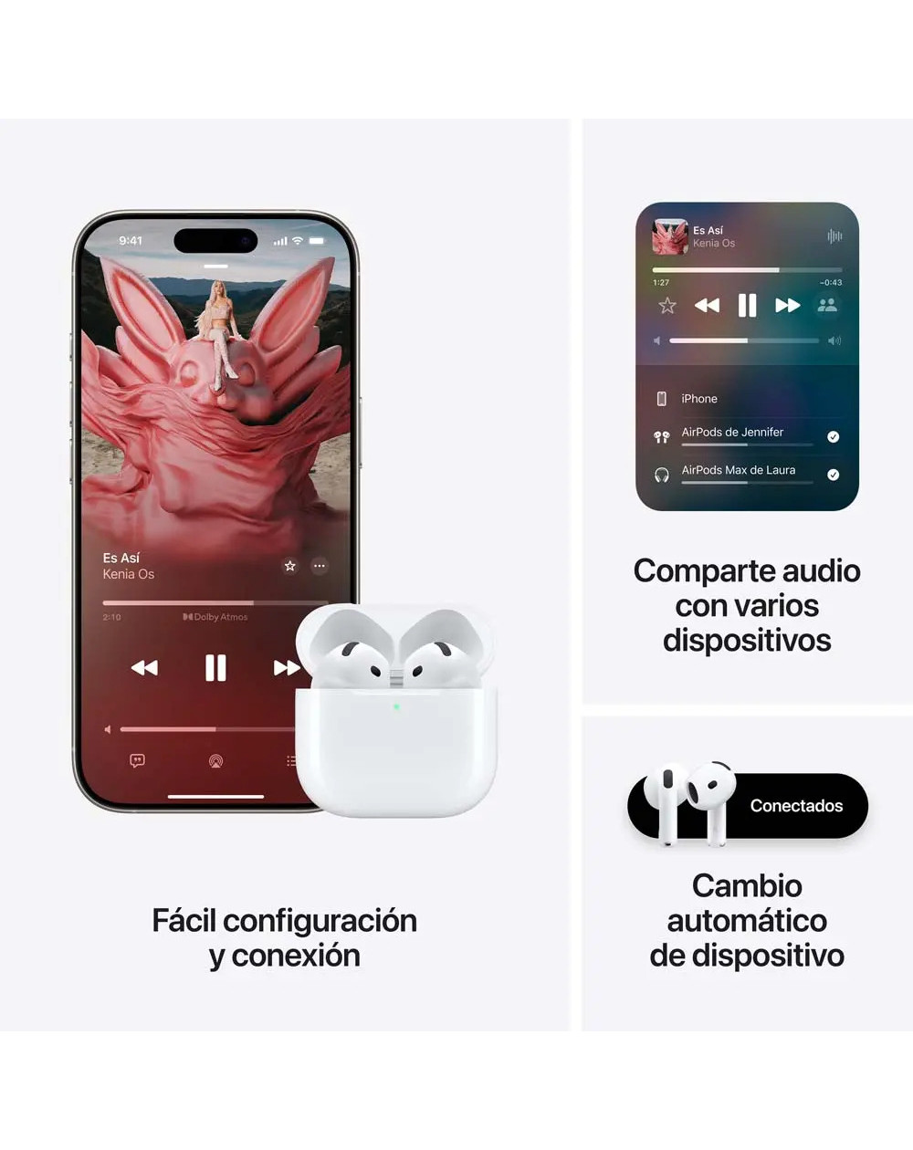 Apple AirPods 4 Con Cancelación Activa De Ruido Blanco