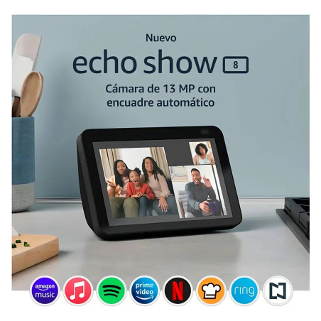 Amazon Echo Show 8 2da Gen Con Asistente De Voz Alexa Negro