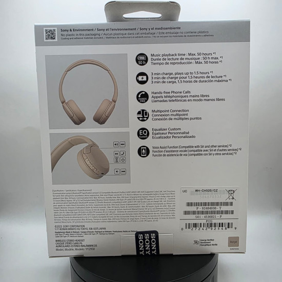 Sony Audifonos inalambricos WH-CH520 Beige CZ UC