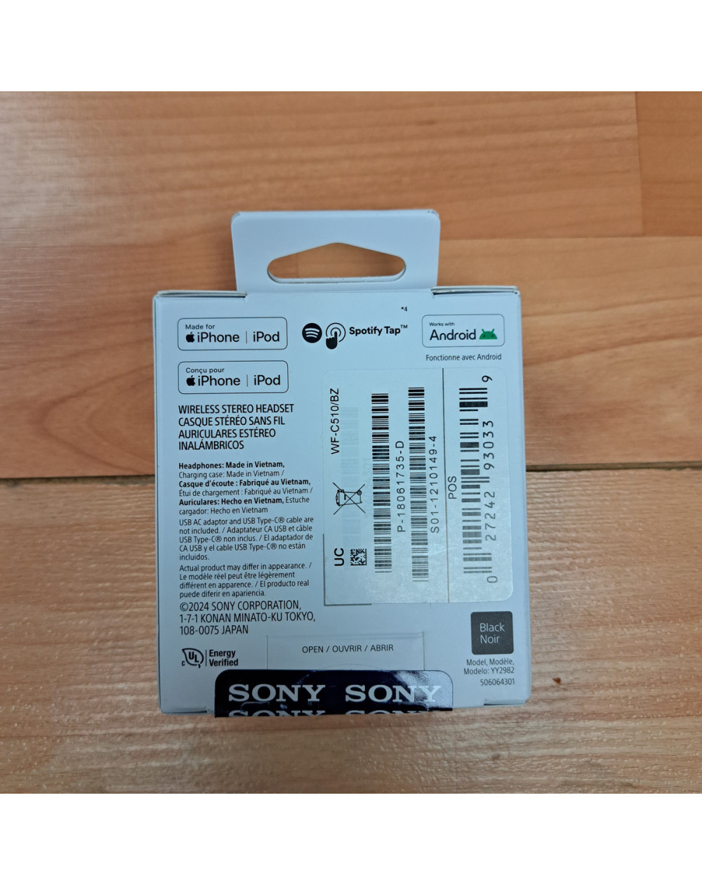 Sony Audífonos Inalámbricos WF C510 BZ UC Negro